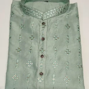 Pastel Green Embroidered Kurta | KOK-1022